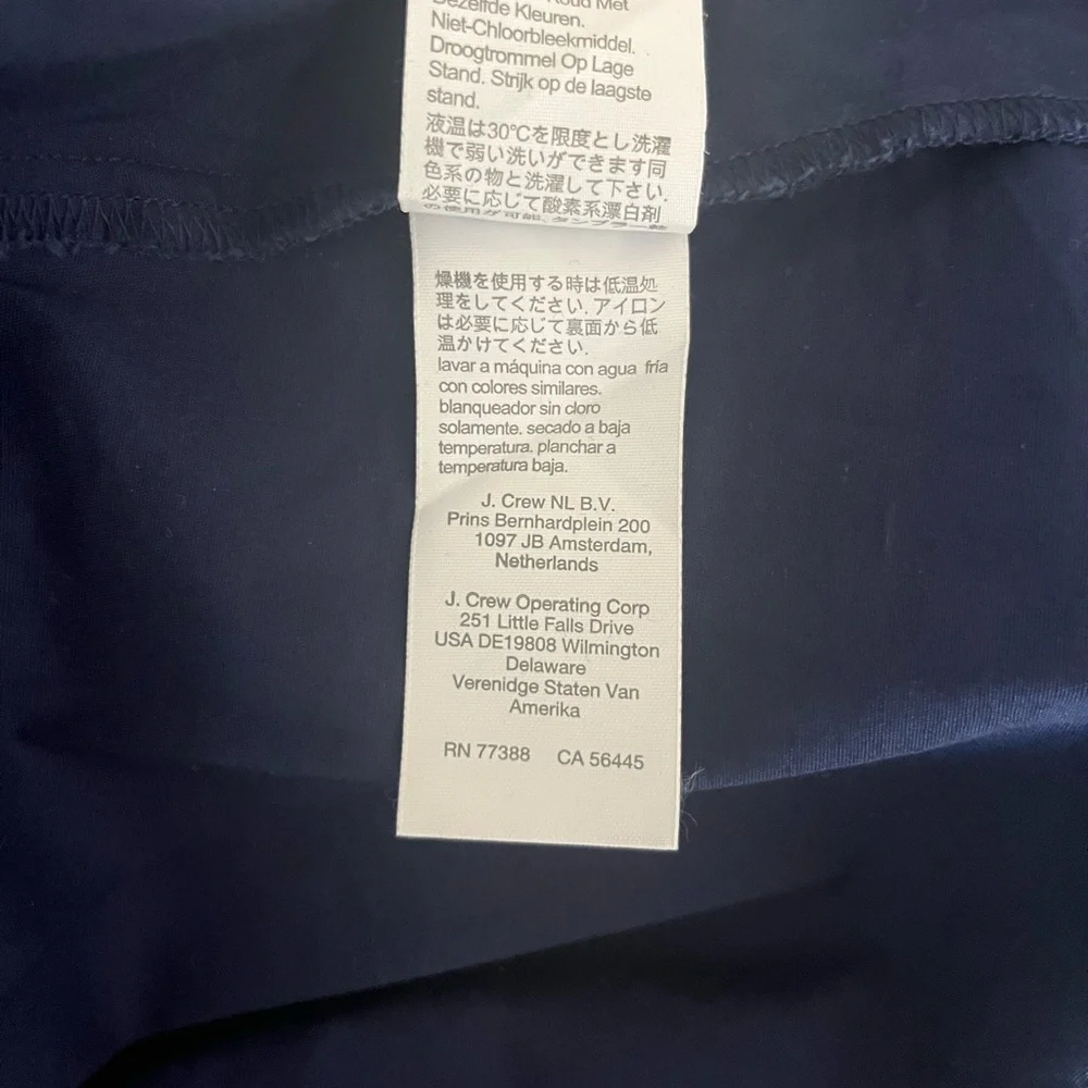 J. Crew Navy Collared short-sleeve tie-waist mini dress‎ size 8 EUC